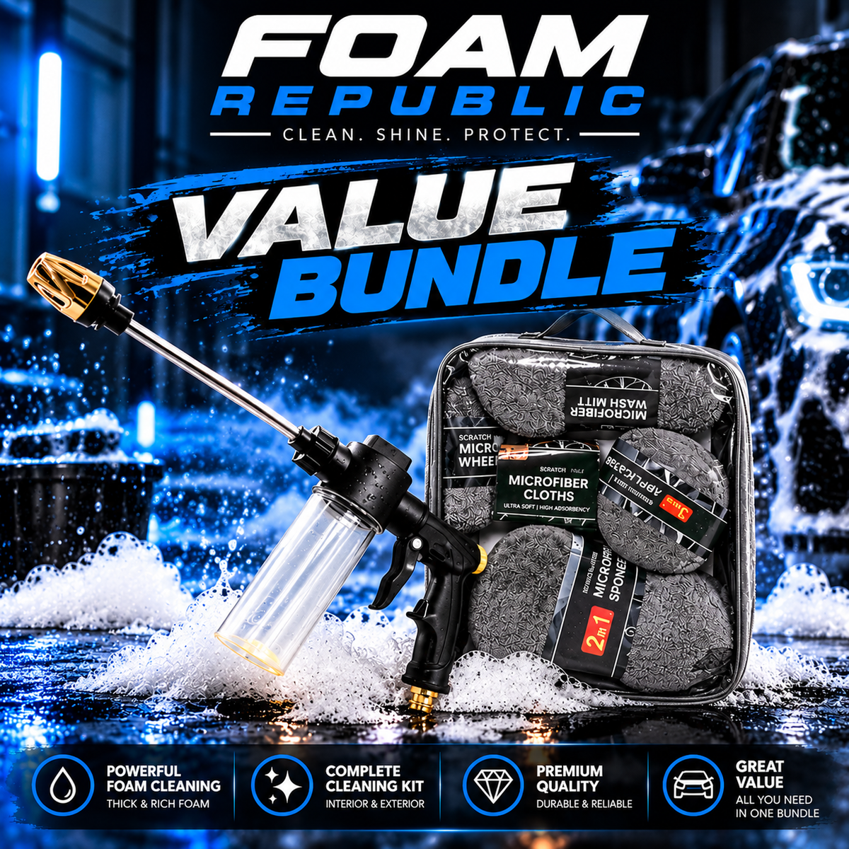 Foam Republic™ Car Wash Value Bundle
