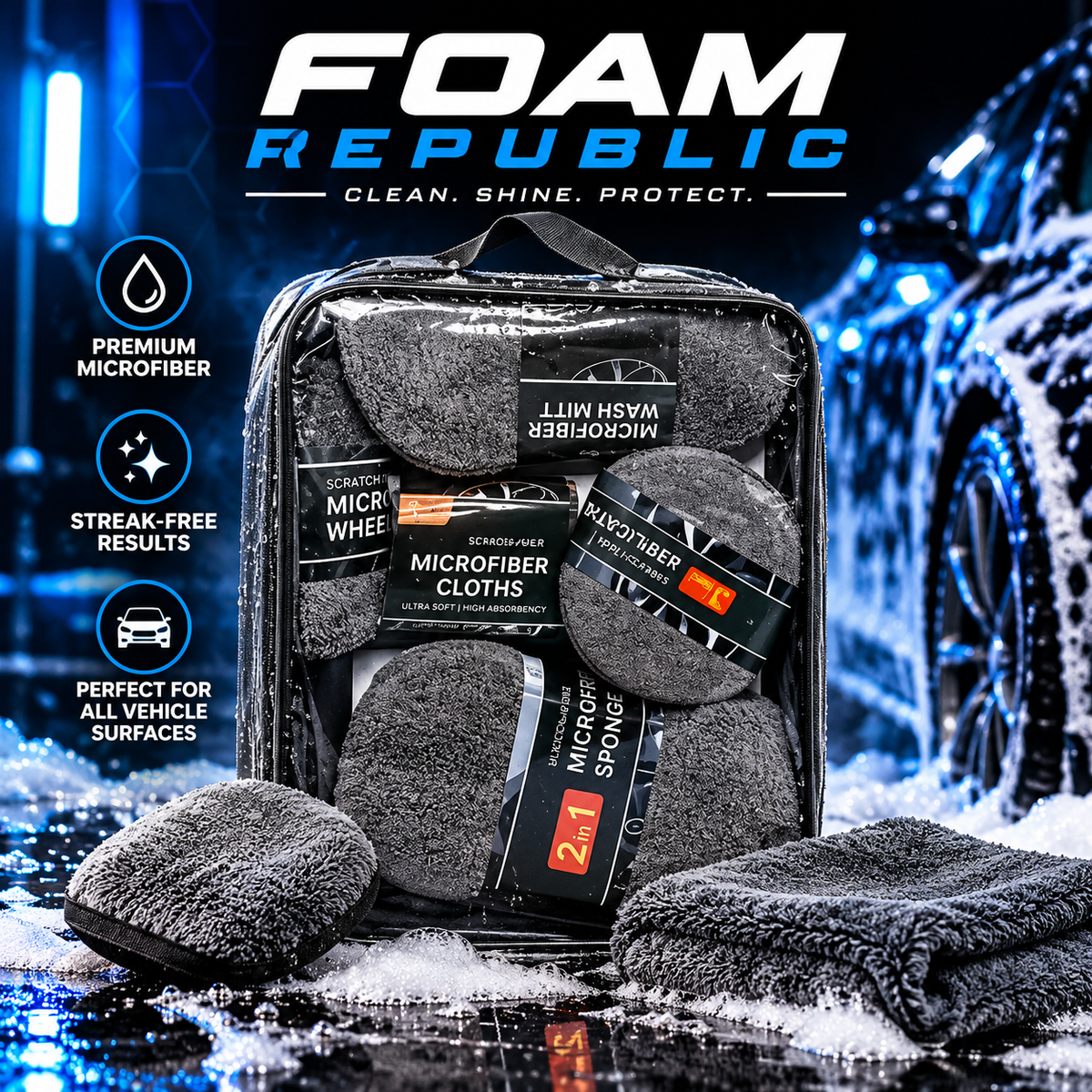 Foam Republic™ Premium Car Wash Bundle